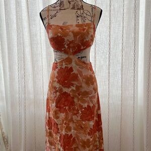 Significant Other Floral Print Long Dress size 4